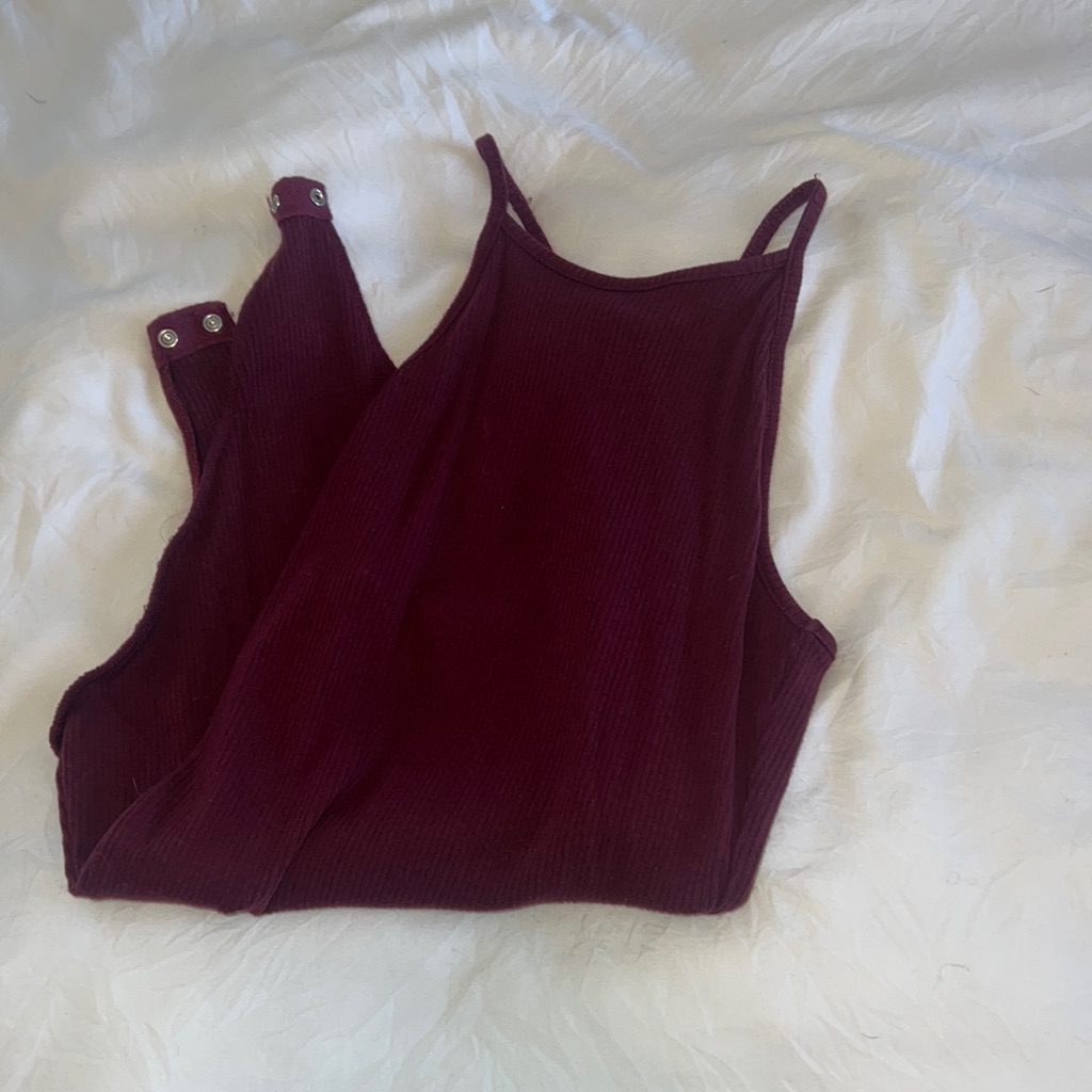 Maroon Basic Ribbed Body Suit